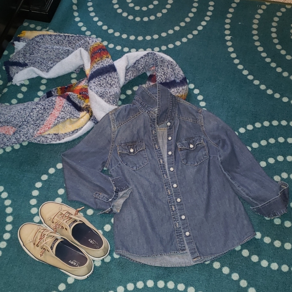 Denim button up shirt